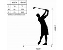 Golf Man Vinyl Decals Silhouette Modern Wall Art Sticker